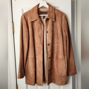 Banana Republic Genuine Suede Trench Jacket